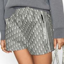 DIOR ディオール コピー ショートパンツ レディース モチーフ ゆったりとしたシルエット ジップ付きサイド