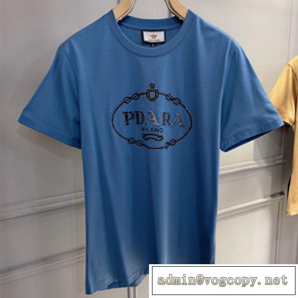 今季のトレンド オールシーズン対応の定番アイテム Prada プラダ T -シャツメンズ 偽物