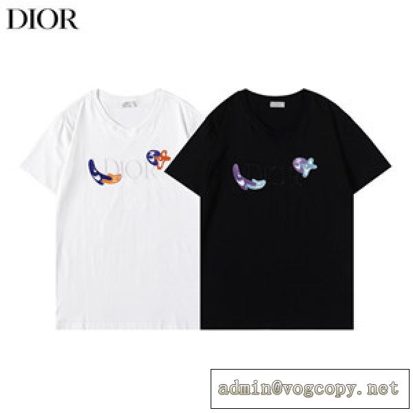 Dior刺繍モデル ディオール メンズ Tシャツ コピー 様々なボトムスに合わせやすい