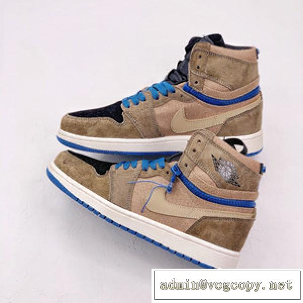 2026人気新品 Air Jordan 1 Switch "Black brown" 靴 偽物 一つの靴に二つの履き方がある 