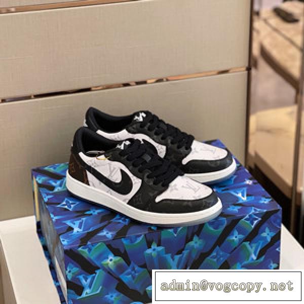 2026年最強ブランド連名新品 Louis vuitton スニーカ コピー Lv x NIKE AIR 黑 メンズ