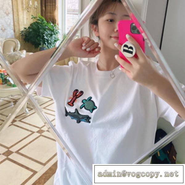 海洋テーマロゴ 男女問わず愛される新定番 Louis vuitton コピー Tシャツ ルイヴィトン