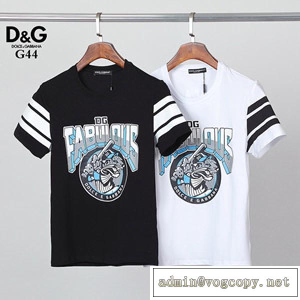 目を惹くスタイリッシュな D&G 半袖 Tシャツ コピー 若者に大人気がある
