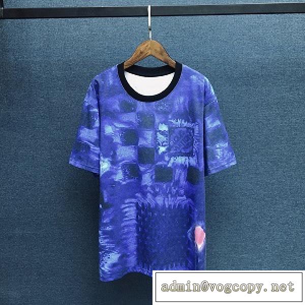 Louis Vuittonトレンド 新作 1A8X1M 激安 ルイヴィトン ソルトプリント Tシャツ メンズ