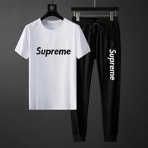 SUPREME tシャツ メンズ 上下セット 2色可選 非常に良い身なり効果 シンプルで幅広い年代に好かれる