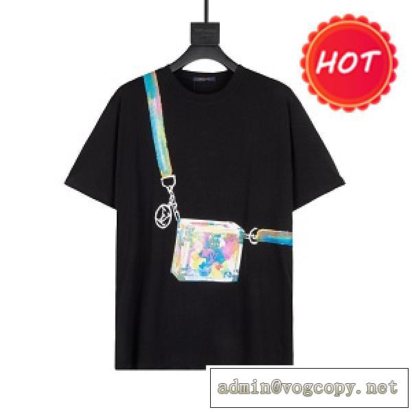 カラーバッグロゴ ルイヴィトンコピー Louis vuitton Tシャツ 性別を問わず ユニセックスで着用可能