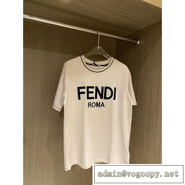 Fendi新作2026春夏フェンディTシャツコピーLOGOプリントシンプルなユニセックスコットントップス３色