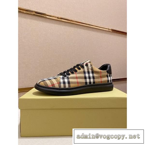 カジュアルなBURBERRY 2026お得にストリートファッションチェック柄定番商品バーバリースニーカーコピー