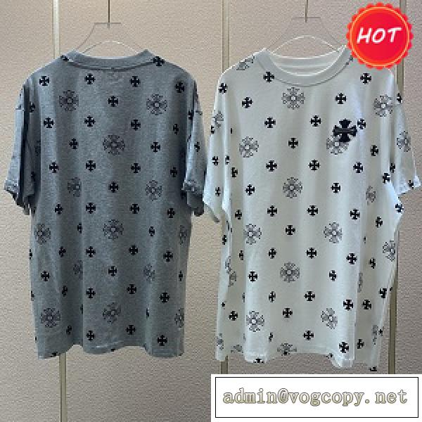 期間限定CHROME HEARTS クロムハーツ偽物ロゴ入りプリントｔシャツ高品質オーバーサイズ男女兼用