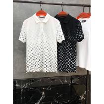 LV 21ss夏の新商品Graadient Monogramコレクションlogoプリントヴィトンコピーカップルモデル半袖ポロシャツ