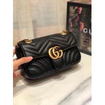 GG Marmontショルダーバッグ ブランド スーパーコピー通販 最高品質いつも注目人気アイテムブラックホワイト