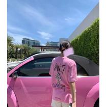 夏の定番Chrome Hearts 人気クロムハーツｔシャツコピーユニセックスかわいいピンクオーバーサイズ新作