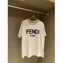 Fendi新作2026春夏フェンディTシャツコピーLOGOプリントシンプルなユニ...
