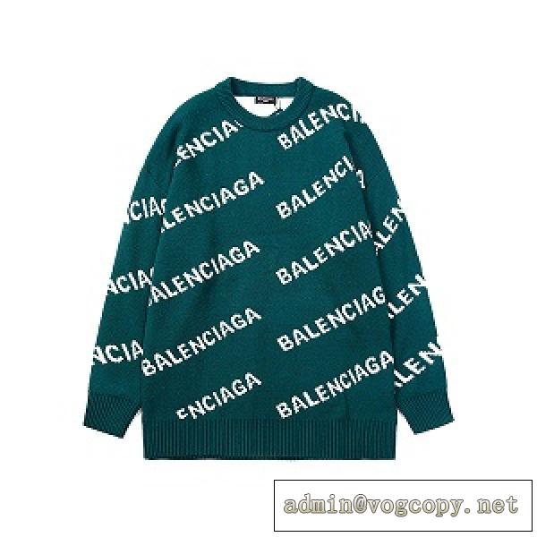 芸能人BALENCIAGA コピーニットセーターおしゃれな クルーネックプルオーバーサイズバレンシアガ秋冬2026人気色 