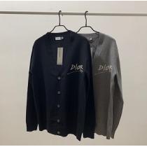 最新の流行★Dior*Stussy 21fw★ディオールLogo刺繍デザインセーターカーディガンユニセックスおしゃれな新品