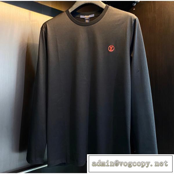 ☆優秀な品質☆LOUIS VUITTON偽物ルイヴィトンロングｔ人気2026秋冬定番商品エレガントな刺繡デザイン長袖Tシャツ
