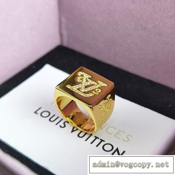 Squared LV指輪☆人気ランキングお洒落なLOUIS VUITTONコピーアクセサリー使いやすいゴールドローズゴールド