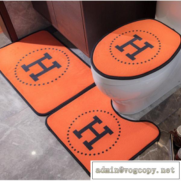 ★HERMES★エルメスコピードアマット便器蓋カバー U型専用便座カバー 人気商品3点エレガント2026年新作