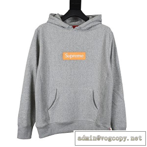 グレー色☆人気☆Supreme Fw17 Box Logo Hooded Sweatshirtシュプリームトレーナーコピー激安ランク上品質