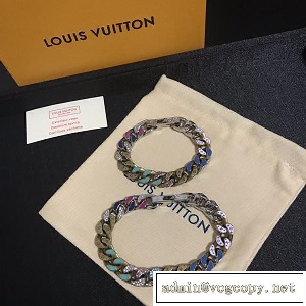 LV Chain Links Patches ブレスレット☆ルイヴィトンコピー2026流行り男女兼用レディース用19㎝メンズ21㎝長さ