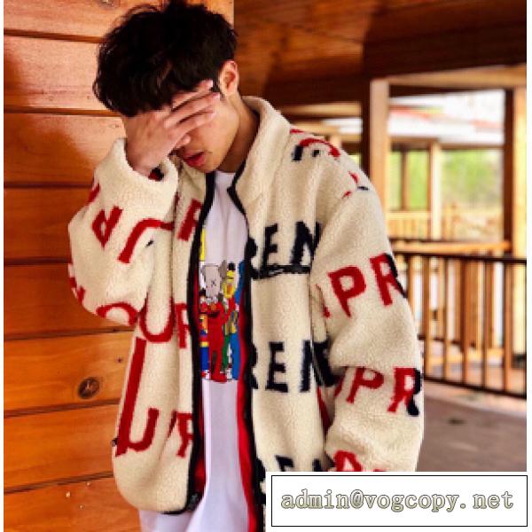 最高人気♡Supremeコピー FW18 Reversible Logo Fleece Jacket シュプリームジャケット男女兼用