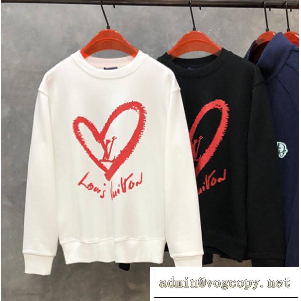 LV 21ssパーカー★LOUIS VUITTONスーパーコピーカップルトレーナー可愛いハート美品