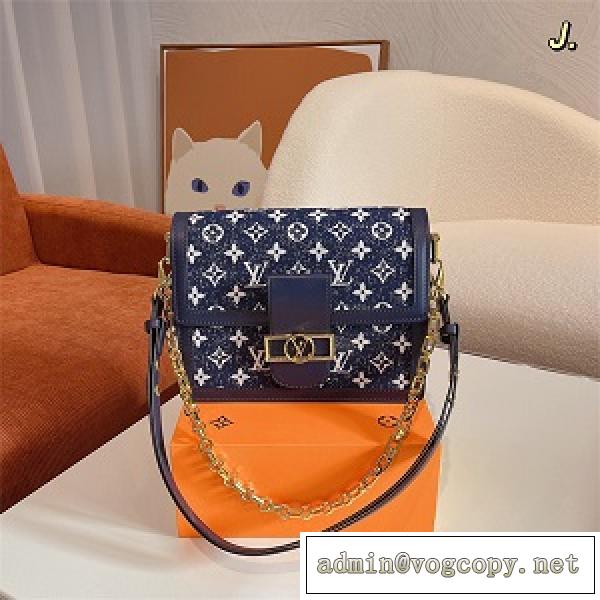 2026年最新入荷☆ヴィトン LV DauphineデニムショルダーバッグコピーLOUIS VUITTON人気激安通販