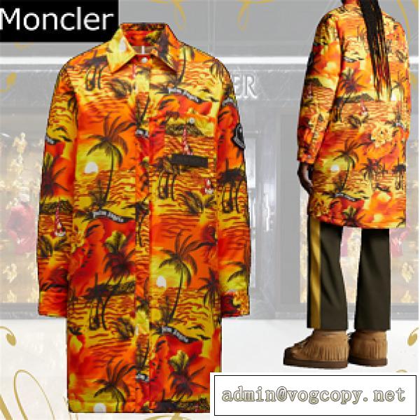 入手困難☆8MONCLER PALM ANGELS Overshirt lunga Tallac パーム エンジェルスコピーダウンジャケット人気