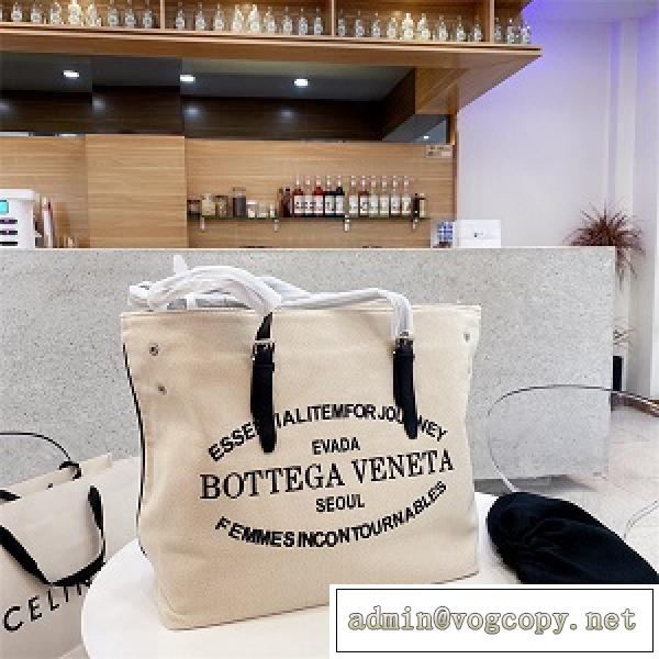 【日本未入荷】BOTTEGA VENETAショッピングバッグ新作ボッテガ ヴェネタ スーパーコピー激安大容量キャンバス生地
