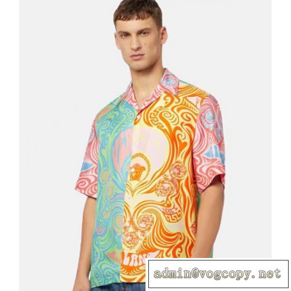 薄手 涼しい VERSACE ヴェルサーチシャツメンズスーパーコピー販売2026流行りカジュアル ウェア