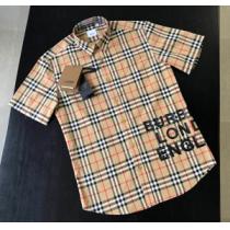 激安☆BURBERRY シャツ半袖バーバリースーパーコピー人気ユニセックスカジュアル定番チェック柄ウェア