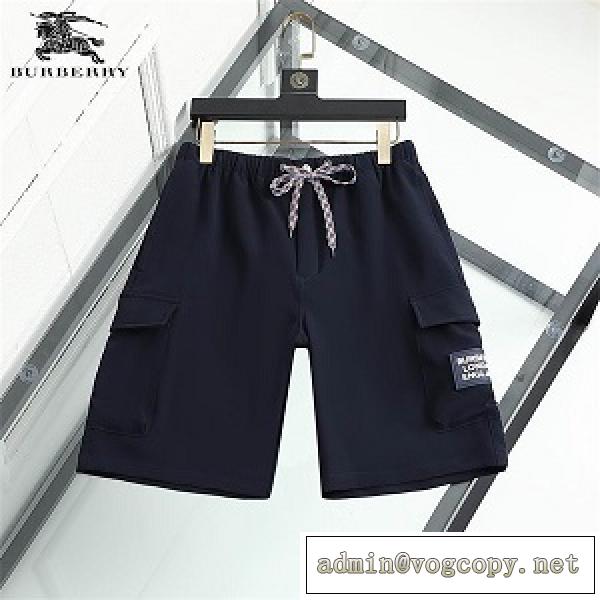 上品☆バーバリハーフパンツコピーBURBERRY春夏流行り2026トレンド高評価快適なカジュアルネイビーブラック