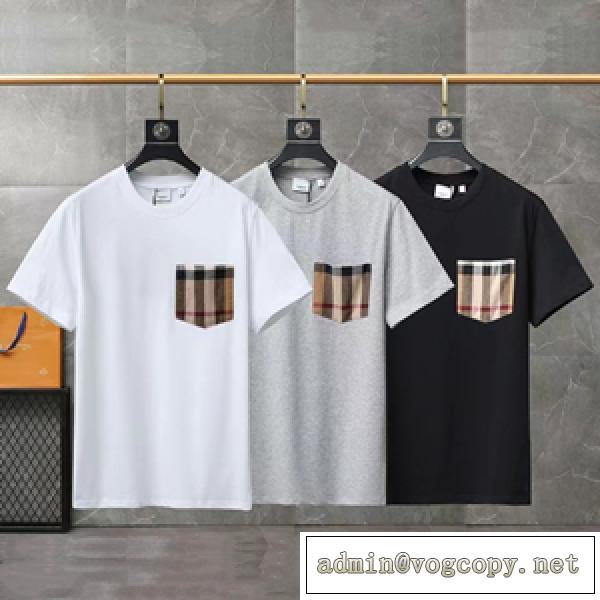 春夏のトレンド 偽物バーバリー BURBERRY クラシカルな雰囲気 3色可選 Tシャツ/ティーシャツ 赤字超特価
