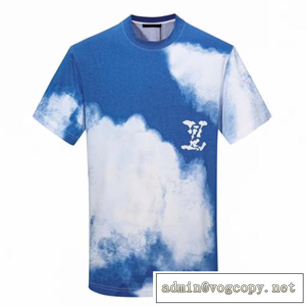LOUIS VUITTON ルイヴィトン 限定 半袖Tシャツスーパーコピー ヴィンテージ風 ハンドクラフト感を演出