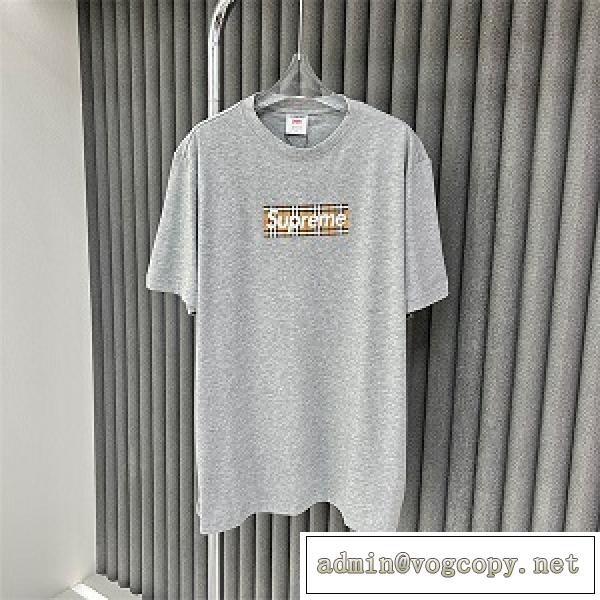 BURBERRY✖️ SUPREMEコラボtシャツコピー2026人気上昇中【累積売上総額第１位】グレー色