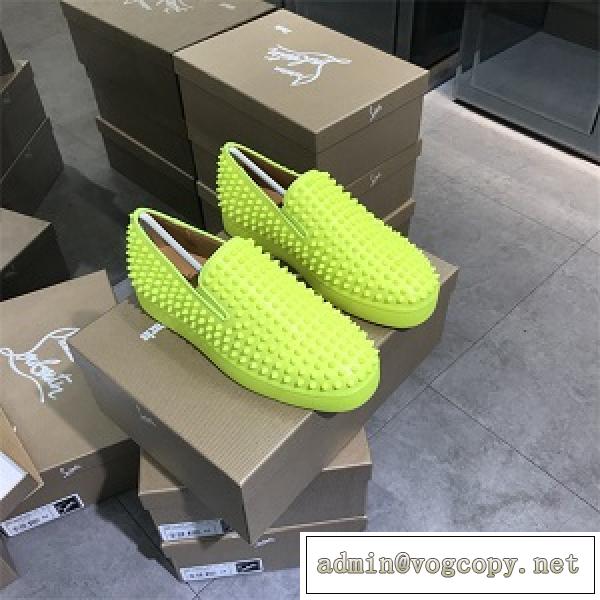 christian louboutinスニーカー人気2026流行り春夏トレンド上質なルブタン偽物Ｎ級品グリーン色履き心地