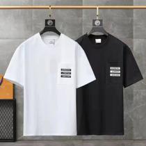 2026トレンド新作 BURBERRY バーバリー 半袖コピー Tシャツ シルケット綿 シンプルで合わせやすい 黒白