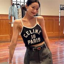 今リアルに売れている! CELINE16PARIS 偽物セリーヌ タンクトップ コットンジャージー セレブも愛用する