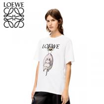 LOEWE × 千と千尋 ロエベコラボ ハエドリ コットン Tシャツコピー カジュアル ユニセックスデザイン
