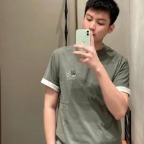 当店人気の半袖 LOEWE ロエベTシャツコピー オリーブ色 素肌ちらりが色っぽい 男女兼用 目が離せない新品