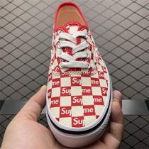 定番☆Supreme x Vans Authentic スニーカー2026人気シュプリームコピーカジュアルシューズ赤色上質なアイテム