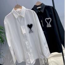 2026春夏❤️AMI PARISコピーアミ パリスメンズシャツ新作長袖ブラックホワイト使い勝手上品