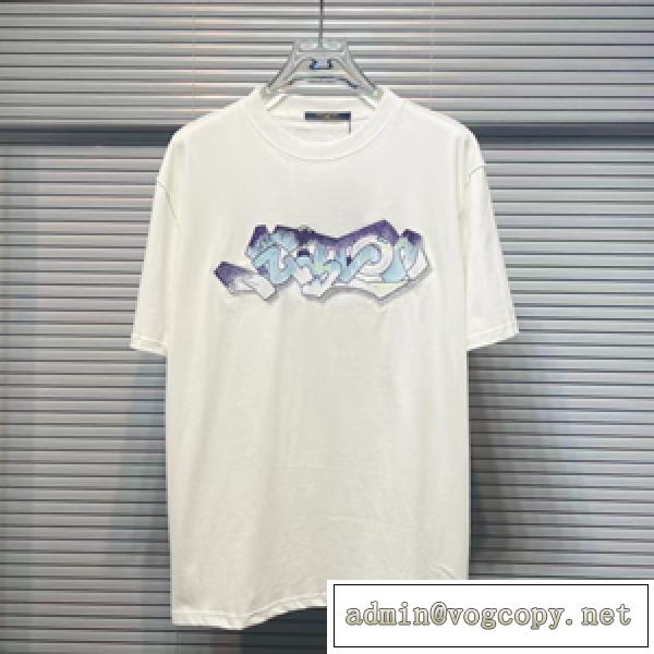日本未入荷☆新作 LOUIS VUITTON ルイヴィトンコピー Tシャツ 3Dグラフィティ 人気男女兼用トップス