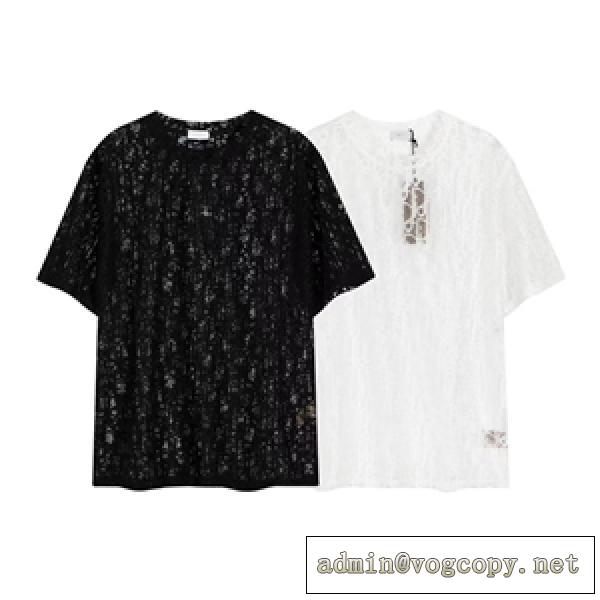 2026サマー DRブランドコピー 激安Tシャツ オブリークモチーフ 透け感のある レイヤードスタイル 男女