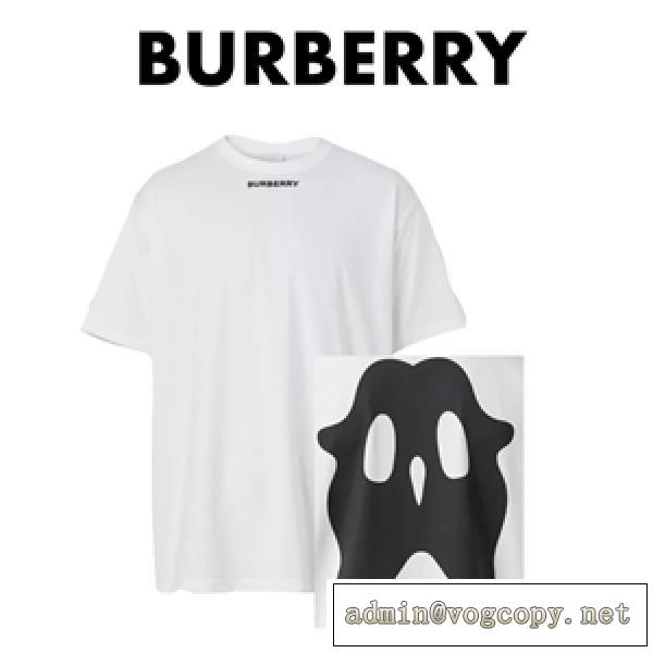 BURBERRY新しいスタイル グラフィック 大きめ バーバリー偽物 コットンTシャツ ユニセックス着用でき