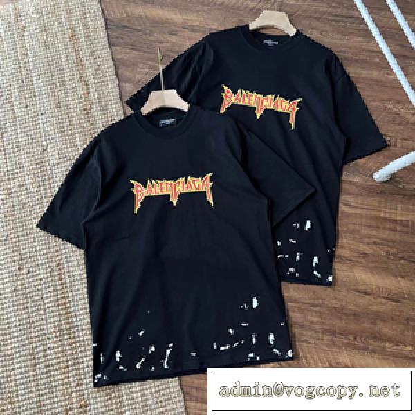 BALENCIAGA☆22SS バレンシアガ半袖Ｔシャツ スーパーコピー オーバーサイズ メタルアート ユニセックス