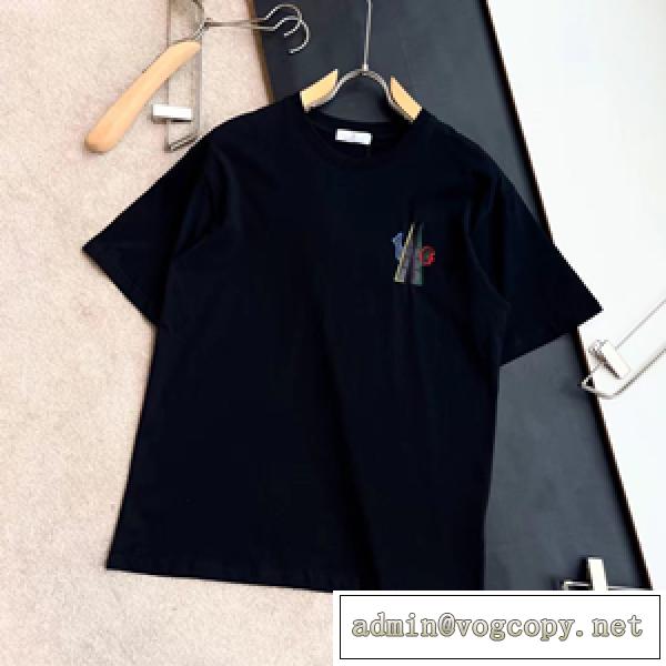 MONCLER通販 モンクレールコピー 半袖Tシャツ 2026春夏コレクション ラバーロゴ入りプリント 2色可選