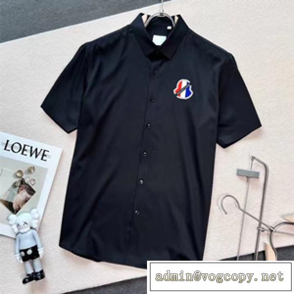 できる男な印象を与える MONCLER モンクレールスーパーコピー 半袖シャツ コーデによく馴染む 2色可選