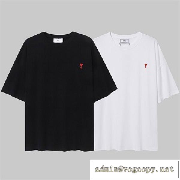刺繡デザイン★AMI PARIS半袖tシャツコピー新作❤️2026トレンドアミ パリス服ユニセックス着こなし