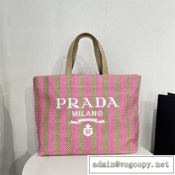 人気上昇中★PRADAプラダトートバッグコピー収納性抜群ショッピングバッグピンク2026春夏最新
